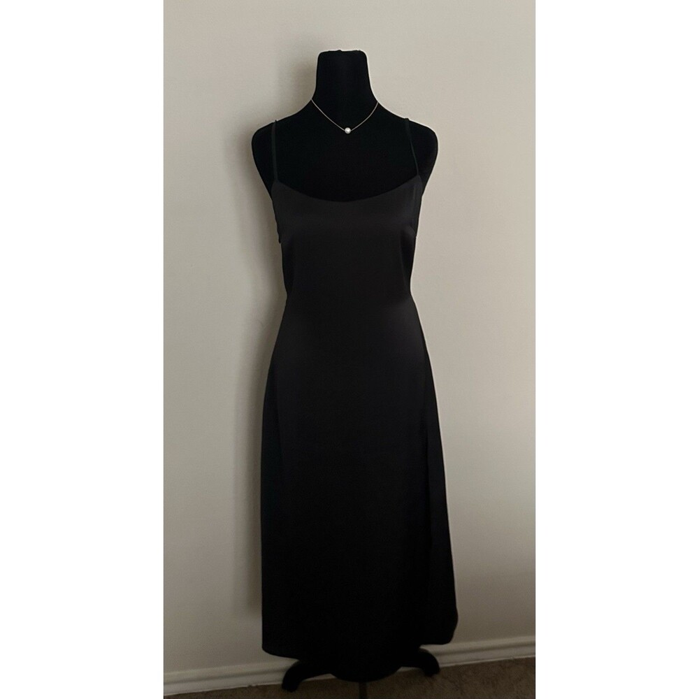 Aritzia Wilfred Affogato Midi Slip Dress Women’s Black Noir Size 4 NWT - Picture 3 of 16